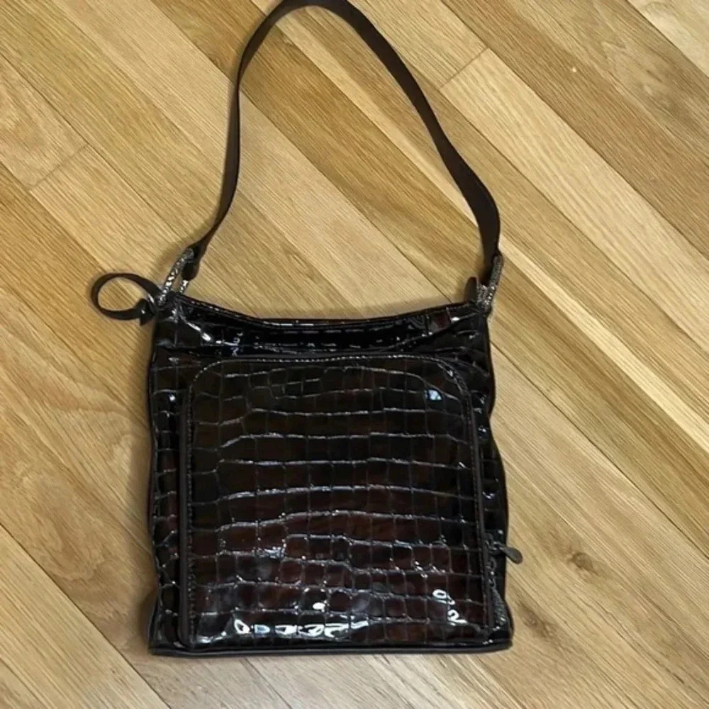 Brighton Sonny Lil Cher Croc Shoulder Bag